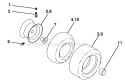 Page H Diagram and Parts List for WE16542E  Weed Eater Lawn Tractor
